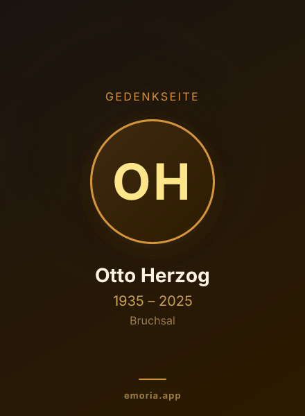 Gedenkportrait von Otto Herzog