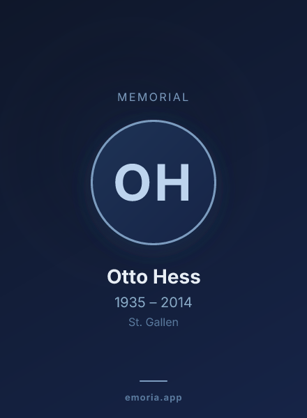Memorial portrait of Otto Hess