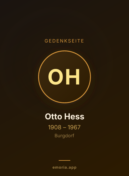 Gedenkportrait von Otto Hess