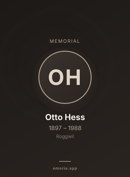 Memorial portrait of Otto Hess