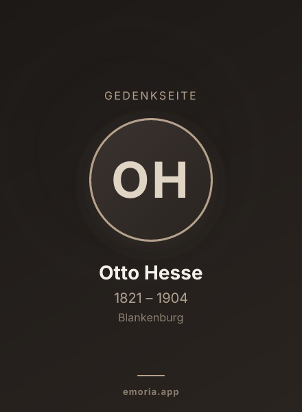 Gedenkportrait von Otto Hesse