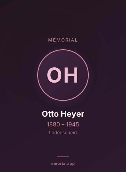 Memorial portrait of Otto Heyer