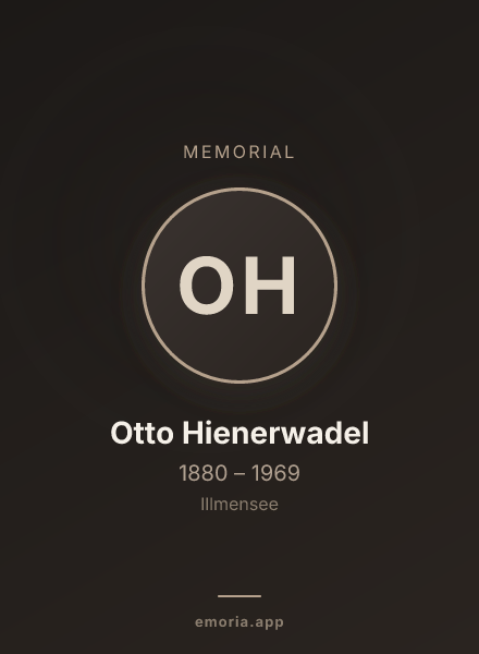 Memorial portrait of Otto Hienerwadel