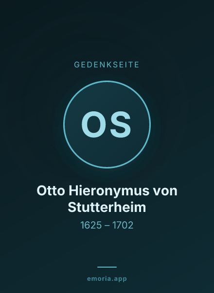 Gedenkportrait von Otto Hieronymus von Stutterheim