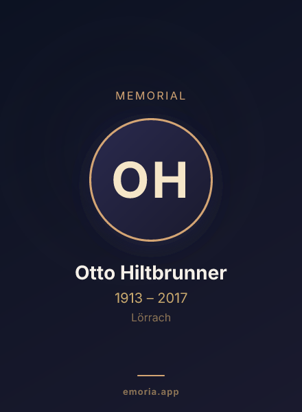 Memorial portrait of Otto Hiltbrunner