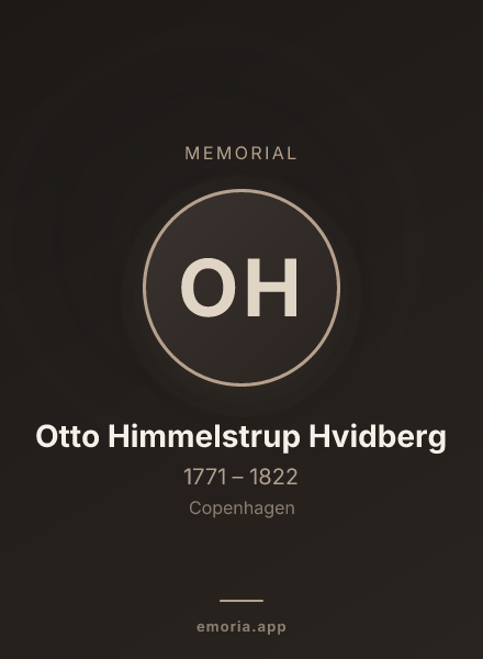 Memorial portrait of Otto Himmelstrup Hvidberg