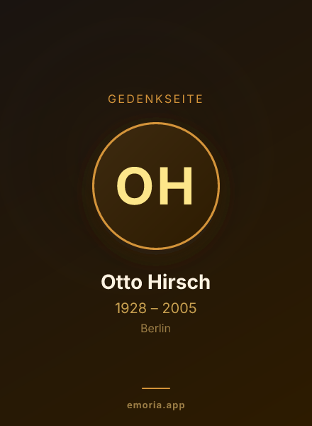 Gedenkportrait von Otto Hirsch