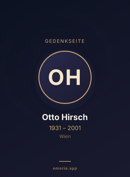Gedenkportrait von Otto Hirsch