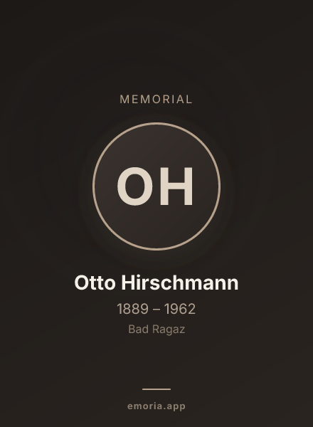 Memorial portrait of Otto Hirschmann