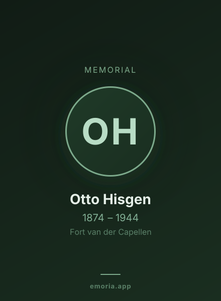 Memorial portrait of Otto Hisgen
