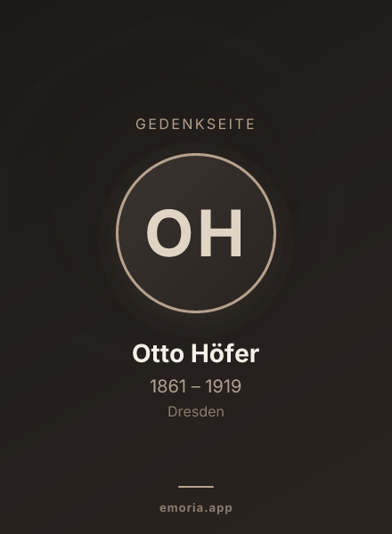 Gedenkportrait von Otto Höfer