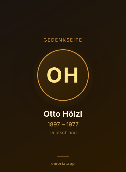 Gedenkportrait von Otto Hölzl