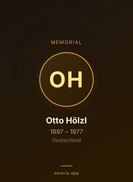Memorial portrait of Otto Hölzl