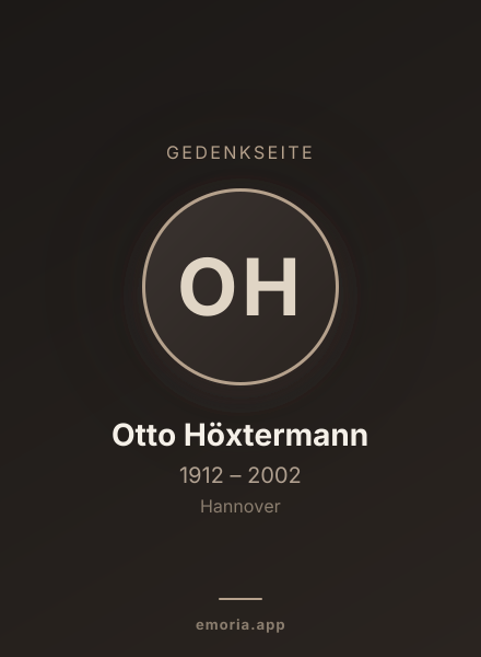 Gedenkportrait von Otto Höxtermann