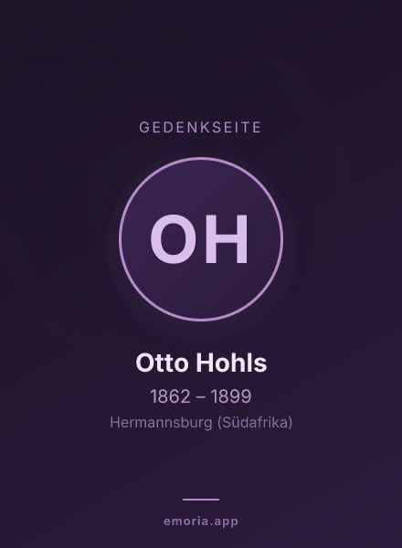 Gedenkportrait von Otto Hohls
