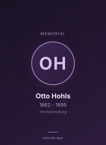 Memorial portrait of Otto Hohls