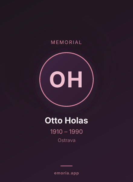 Memorial portrait of Otto Holas