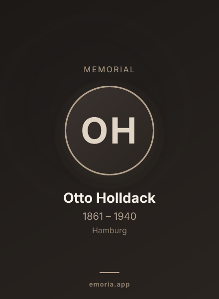 Memorial portrait of Otto Holldack