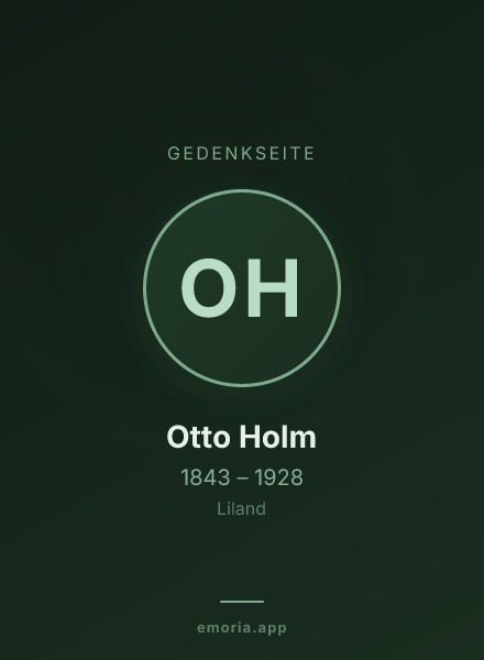 Gedenkportrait von Otto Holm