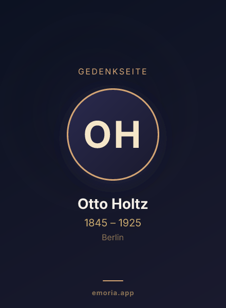 Gedenkportrait von Otto Holtz