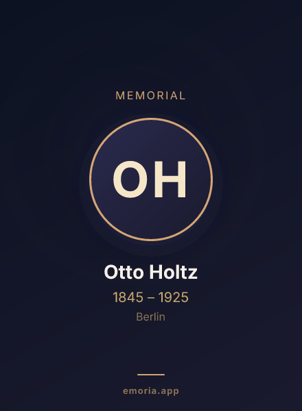 Memorial portrait of Otto Holtz