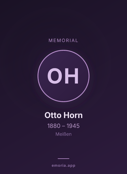 Memorial portrait of Otto Horn