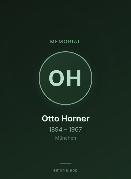 Memorial portrait of Otto Horner