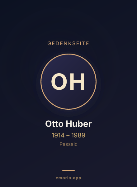 Gedenkportrait von Otto Huber