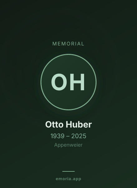 Memorial portrait of Otto Huber