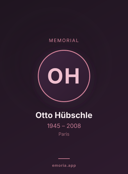 Memorial portrait of Otto Hübschle