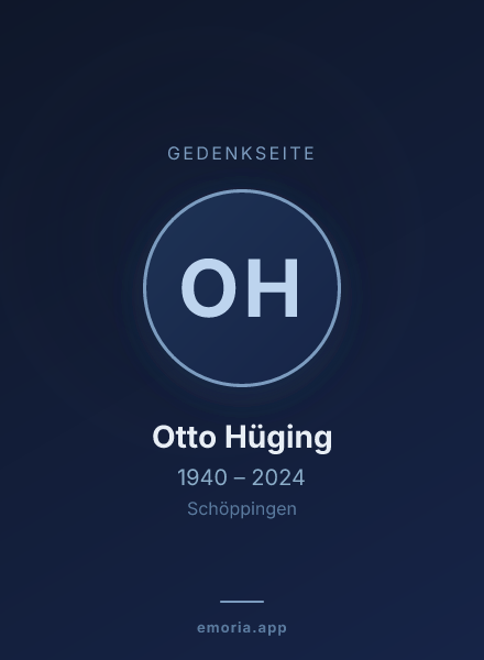 Gedenkportrait von Otto Hüging
