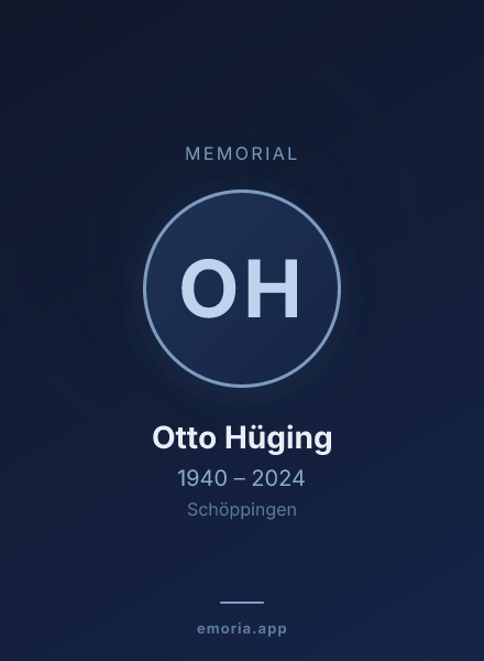 Memorial portrait of Otto Hüging