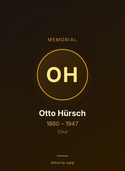 Memorial portrait of Otto Hürsch