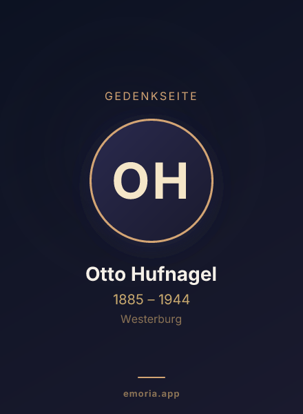 Gedenkportrait von Otto Hufnagel
