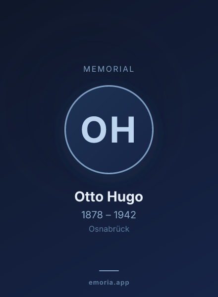 Memorial portrait of Otto Hugo