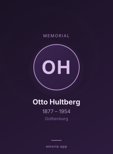 Memorial portrait of Otto Hultberg