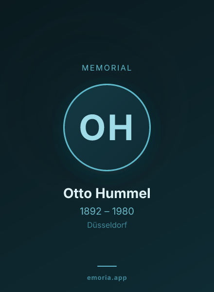 Memorial portrait of Otto Hummel