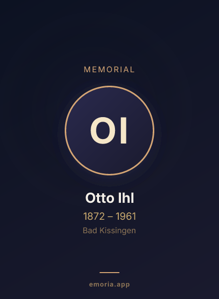 Memorial portrait of Otto Ihl