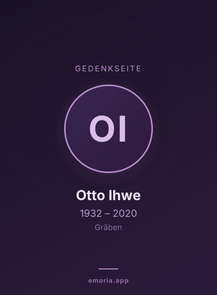 Gedenkportrait von Otto Ihwe