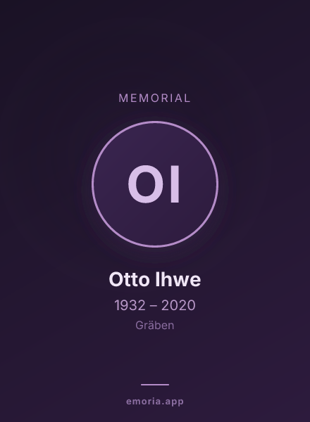 Memorial portrait of Otto Ihwe