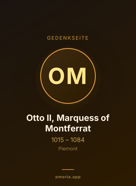 Gedenkportrait von Otto II, Marquess of Montferrat