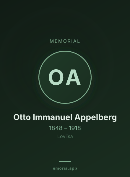 Memorial portrait of Otto Immanuel Appelberg