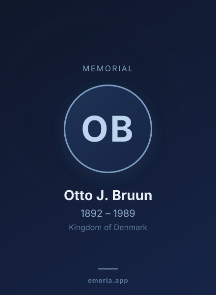 Memorial portrait of Otto J. Bruun