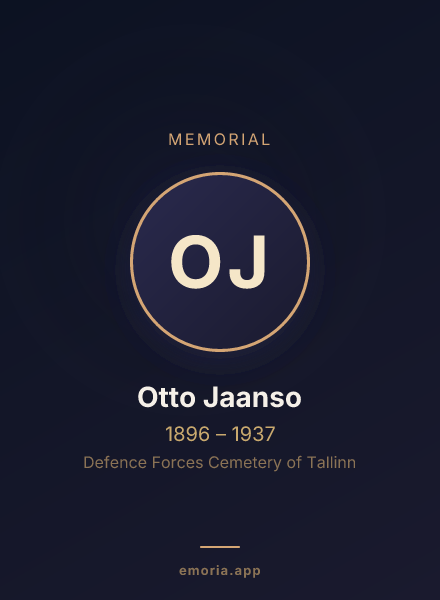 Memorial portrait of Otto Jaanso