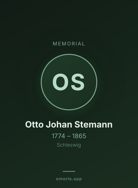 Memorial portrait of Otto Johan Stemann