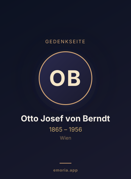 Gedenkportrait von Otto Josef von Berndt