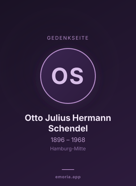 Gedenkportrait von Otto Julius Hermann Schendel