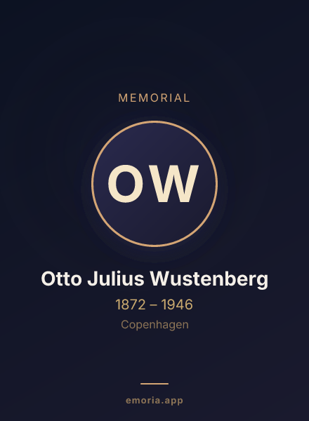 Memorial portrait of Otto Julius Wustenberg