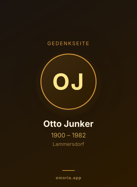 Gedenkportrait von Otto Junker