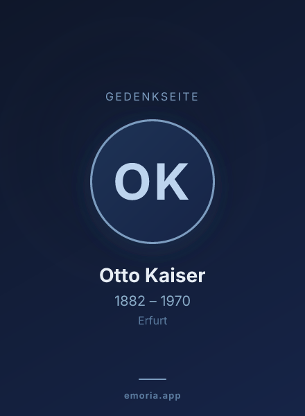 Gedenkportrait von Otto Kaiser